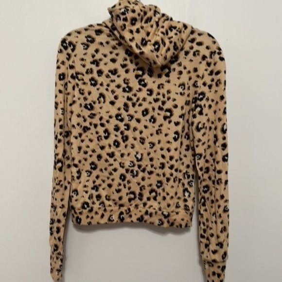 NWT Love, Fire Tan Animal Print Mask Hoodie Size S - Picture 6 of 11